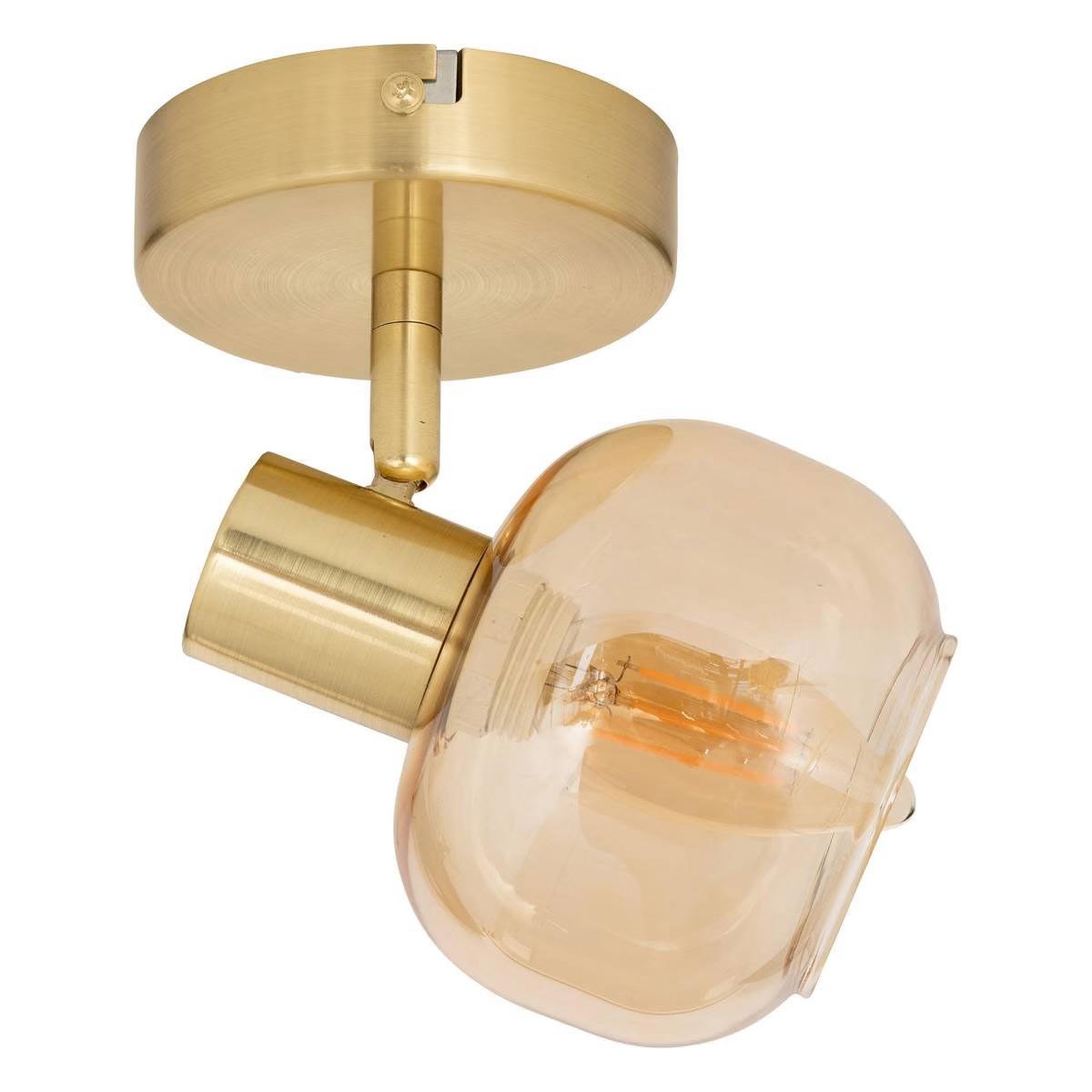 Voir la diapositive 2 : ATMOSPHERA Applique murale orientable en verre  pilia  16cm doré