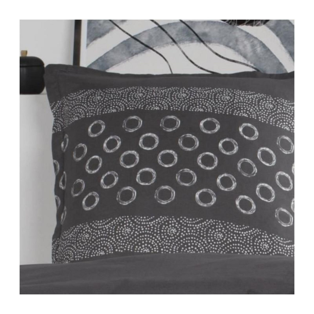 Today TODAY Parure de lit Coton 1 personne - 140x200 cm - Imprimé Gris Gael