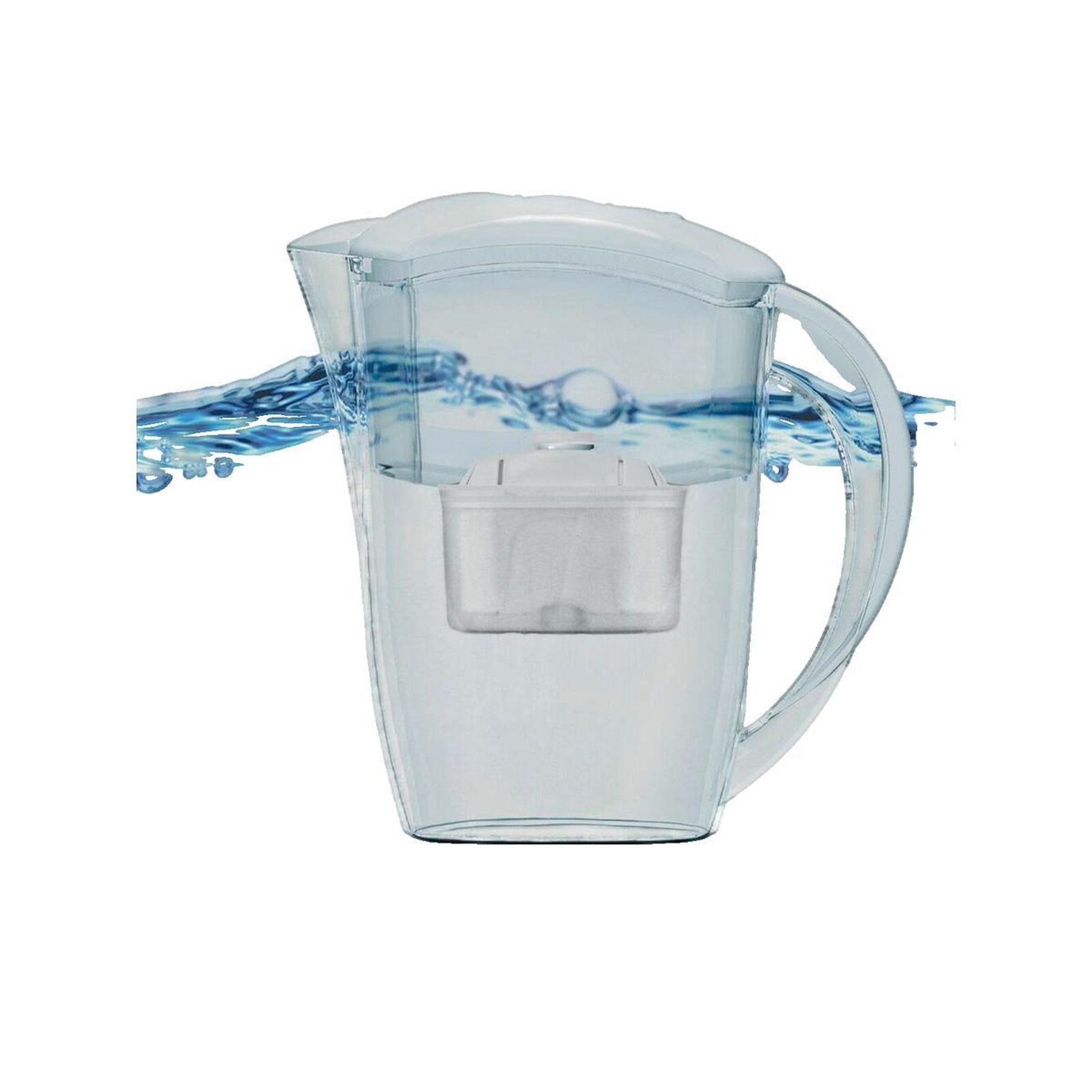 Voir la diapositive 3 : HAGER Carafe filtrante Haeger WJ-24W.004A blanche 2,4 litres