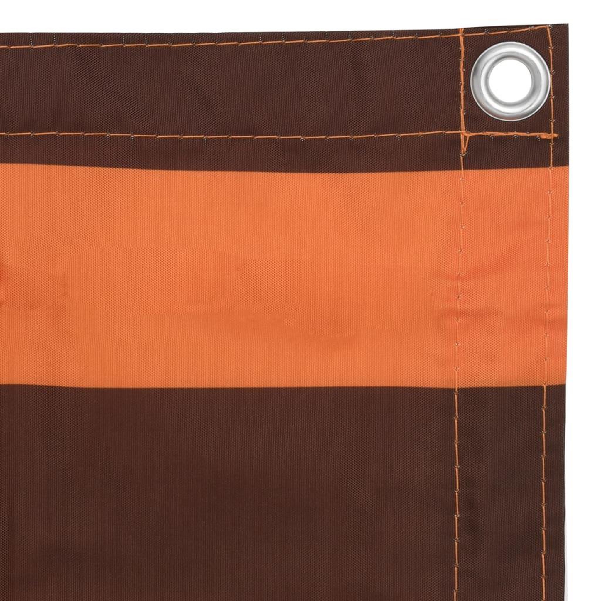 Voir la diapositive 3 : VIDAXL Ecran de balcon Orange et marron 75x600 cm Tissu Oxford