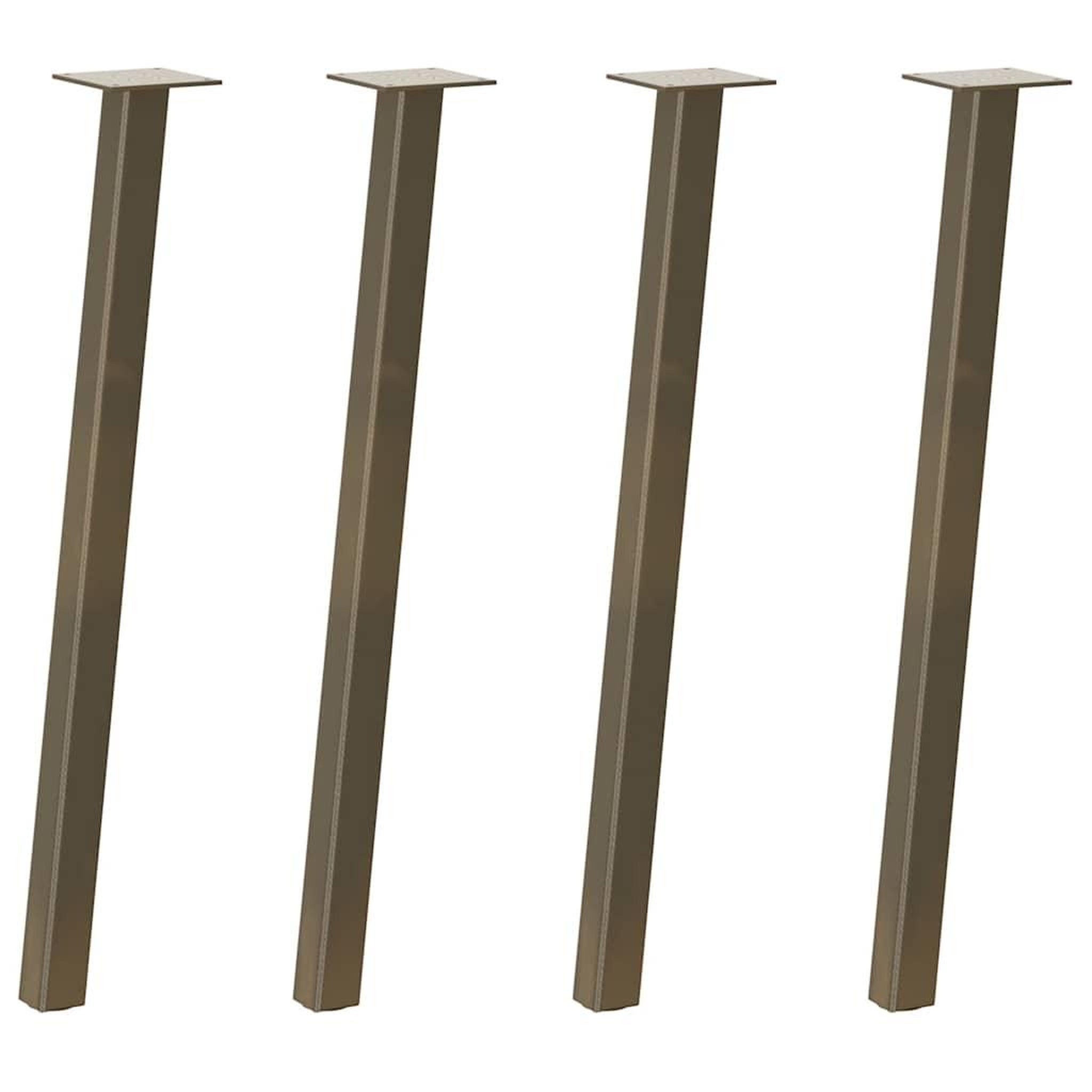 Voir la diapositive 2 : VIDAXL Pieds de table basse acier naturel 4 pcs 72 cm acier