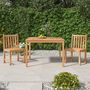 Voir la diapositive 1 : VIDAXL Ensemble a manger de jardin 3 pcs Bois de teck massif