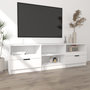Voir la diapositive 3 : VIDAXL Meuble TV Blanc 150x33,5x45 cm Bois d'ingenierie