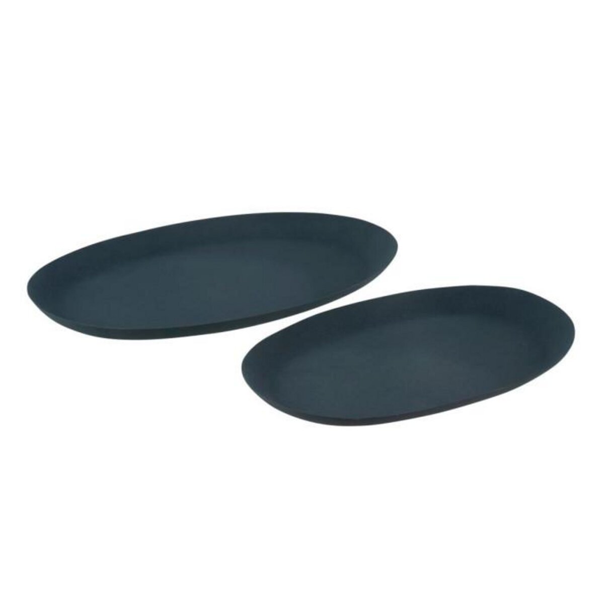 Paris Prix Lot de 2 Plateaux en Métal  Lise  54cm Bleu