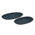 Paris Prix Lot de 2 Plateaux en Métal  Lise  54cm Bleu