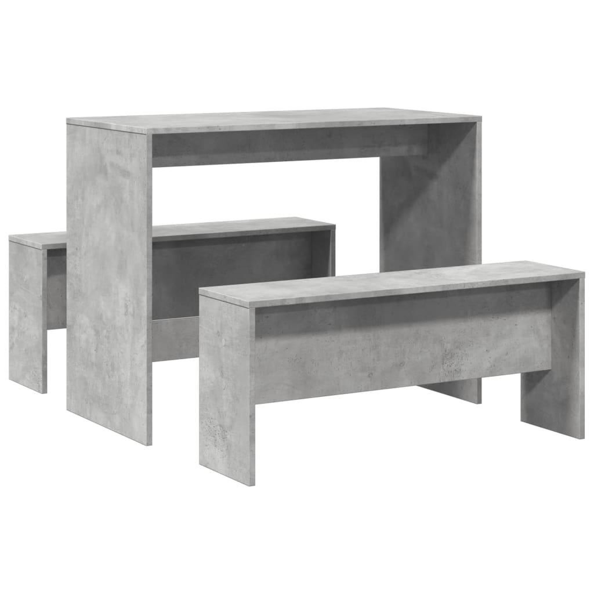 Voir la diapositive 2 : VIDAXL Ensemble table a manger et bancs 3 pcs bois d'ingenierie