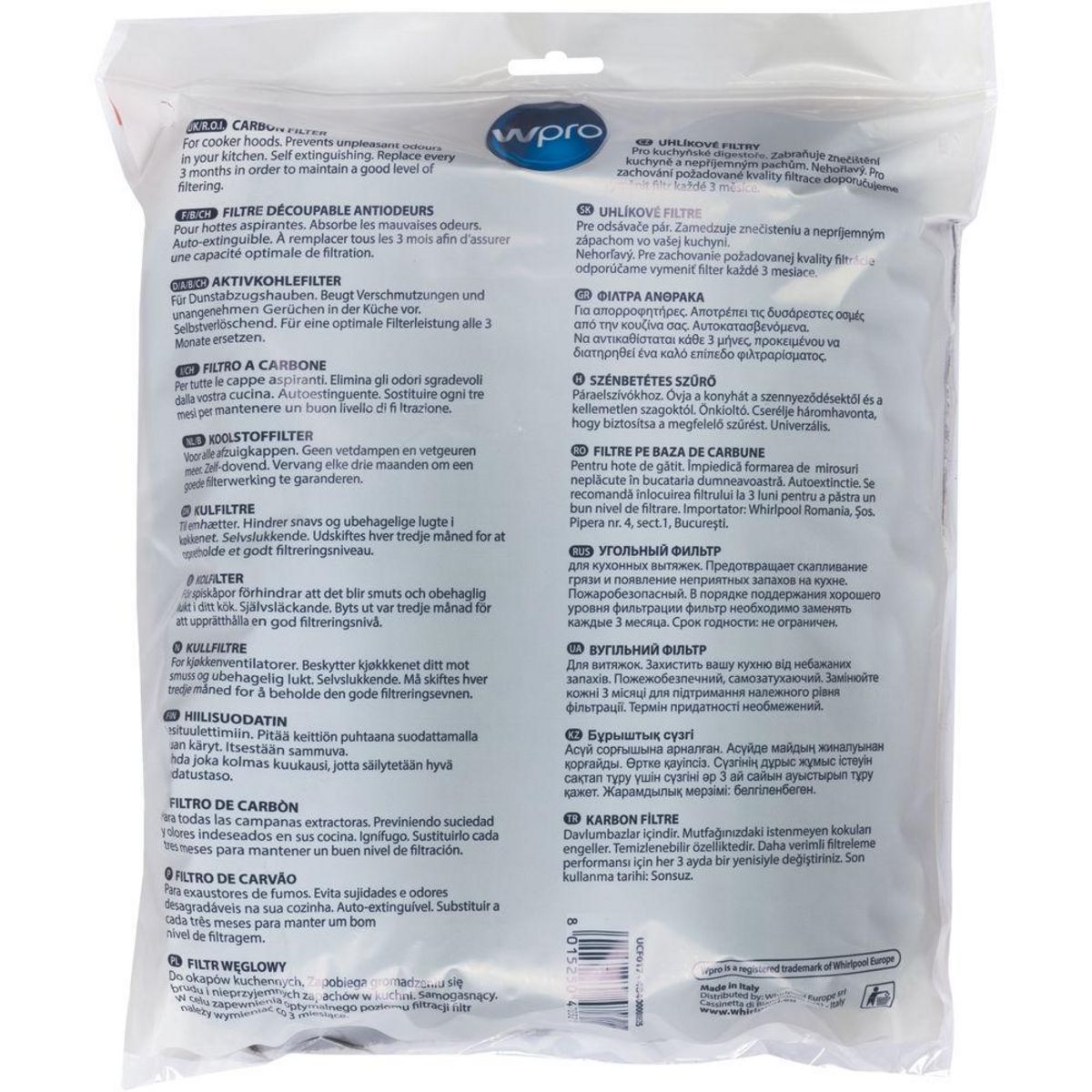WPRO Filtre à charbon anti-odeurs - ucf017