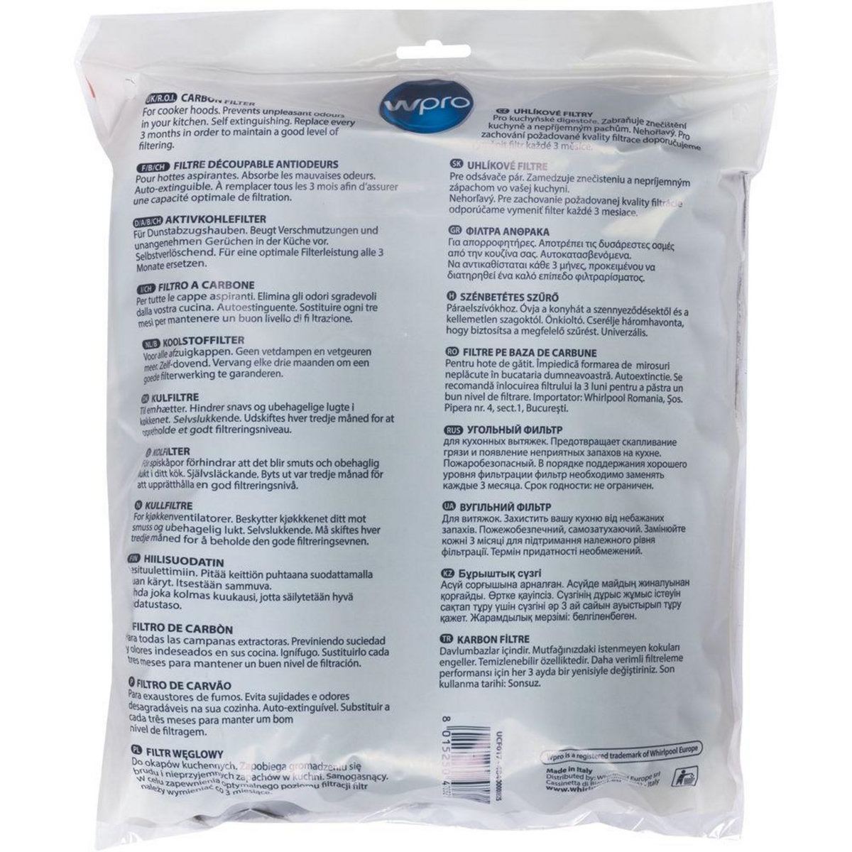 WPRO Filtre à charbon anti-odeurs - ucf017