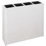 Voir la diapositive 2 : VIDAXL Lits sureleves de jardin et 4 pots 2 pcs Resine tressee Blanc