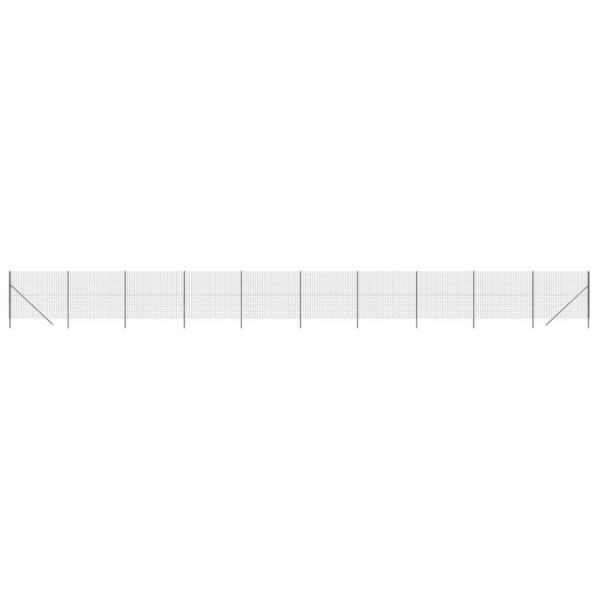 Voir la diapositive 2 : VIDAXL Cloture en treillis metallique anthracite 1,4x25 m