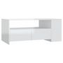 Voir la diapositive 2 : VIDAXL Table basse blanc brillant 102x55x42 cm bois d'ingenierie