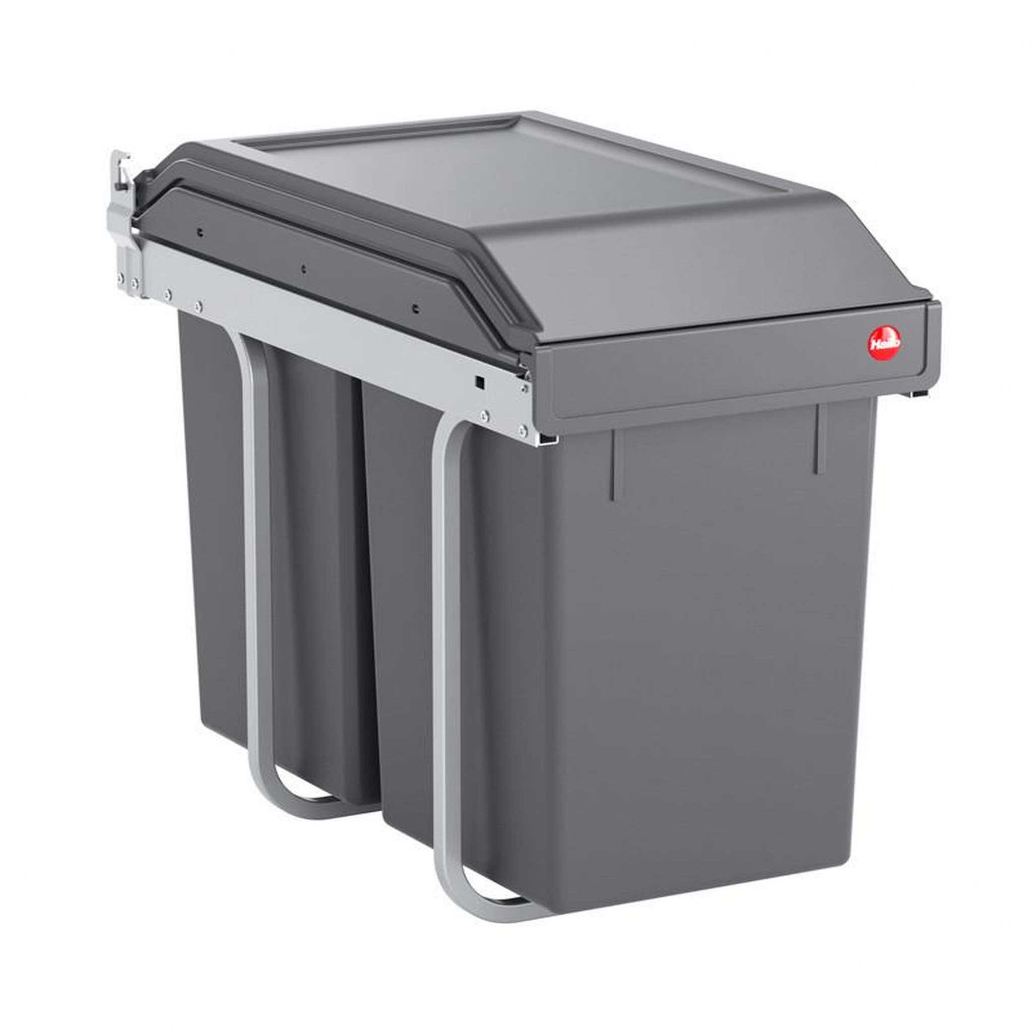 HAILO Poubelle de cuisine tri sélectif 2 bacs encastrable sous évier 30l (15+15) hailo tandem