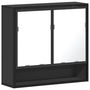 Voir la diapositive 2 : VIDAXL Armoire a miroir de salle de bain noir bois d'ingenierie