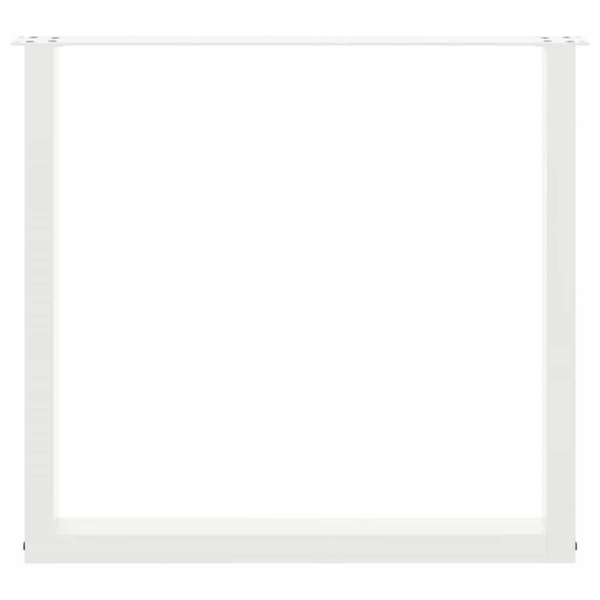 VIDAXL Pieds de table a manger forme de U 2 pcs blanc 80x(72-73) cm