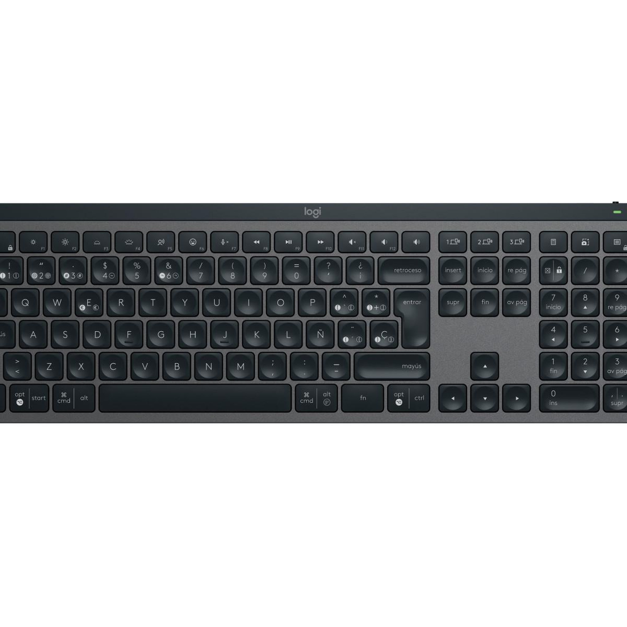 Voir la diapositive 3 : Logitech Logitech 920-010930 clavier souris incluse bureau rf sans fil + bluetooth qwerty espagnole graphite