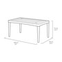 Voir la diapositive 5 : Keter Table de jardin plateau latte - Dimensions : 160x90x74 cm - structure imitation rotin tressée - ALLIBERT BY KETER - 6 personnes