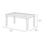 Voir la diapositive 5 : Keter Table de jardin plateau latte - Dimensions : 160x90x74 cm - structure imitation rotin tressée - ALLIBERT BY KETER - 6 personnes