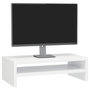 Voir la diapositive 3 : VIDAXL Support de moniteur Blanc brillant 42x24x13cm Bois d'ingenierie