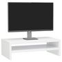 Voir la diapositive 3 : VIDAXL Support de moniteur Blanc brillant 42x24x13cm Bois d'ingenierie