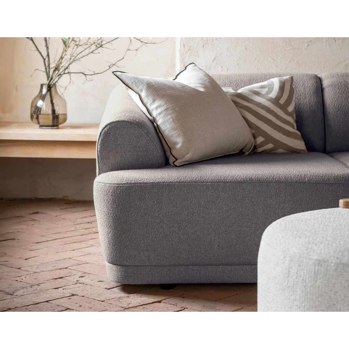 BEST MOBILIER Siena - canapé d'angle droit - 5 places - en tissu