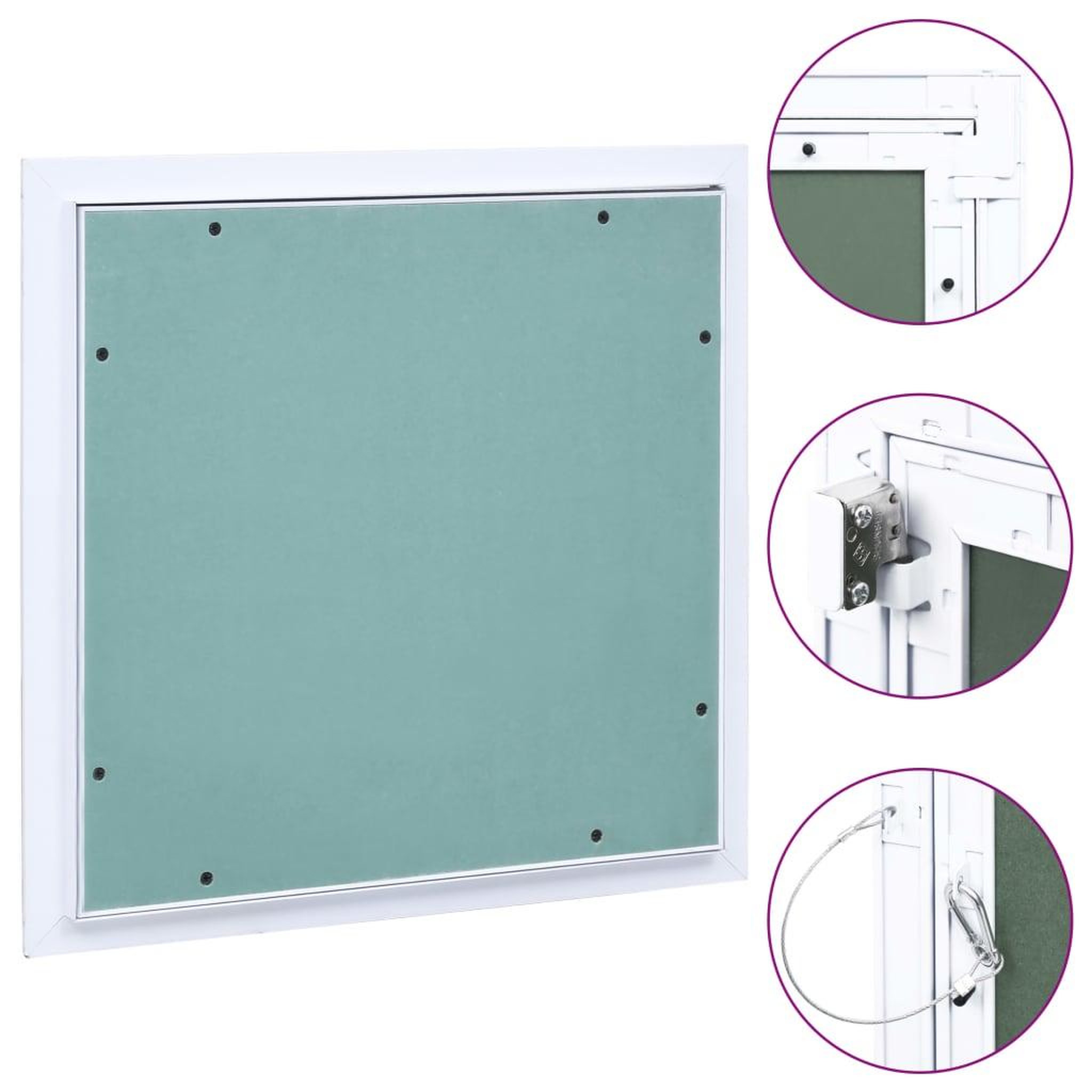 Voir la diapositive 1 : VIDAXL Panneau d'acces Cadre en aluminium plaque de platre 400x400 mm