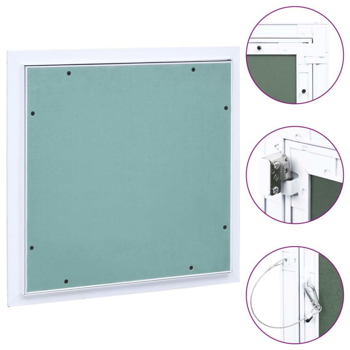 VIDAXL Panneau d'acces Cadre en aluminium plaque de platre 400x400 mm