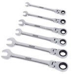 KREATOR Jeu 6 clés mixtes articulées à cliquet  8à19mm  Kreator