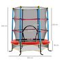 Voir la diapositive 3 : HOMCOM Trampoline de jardin enfant Ø 1,65 × 1,62H m filet de sécurité porte zipée couvre-ressorts + 6 poteaux rembourrés inclus rouge bleu noir