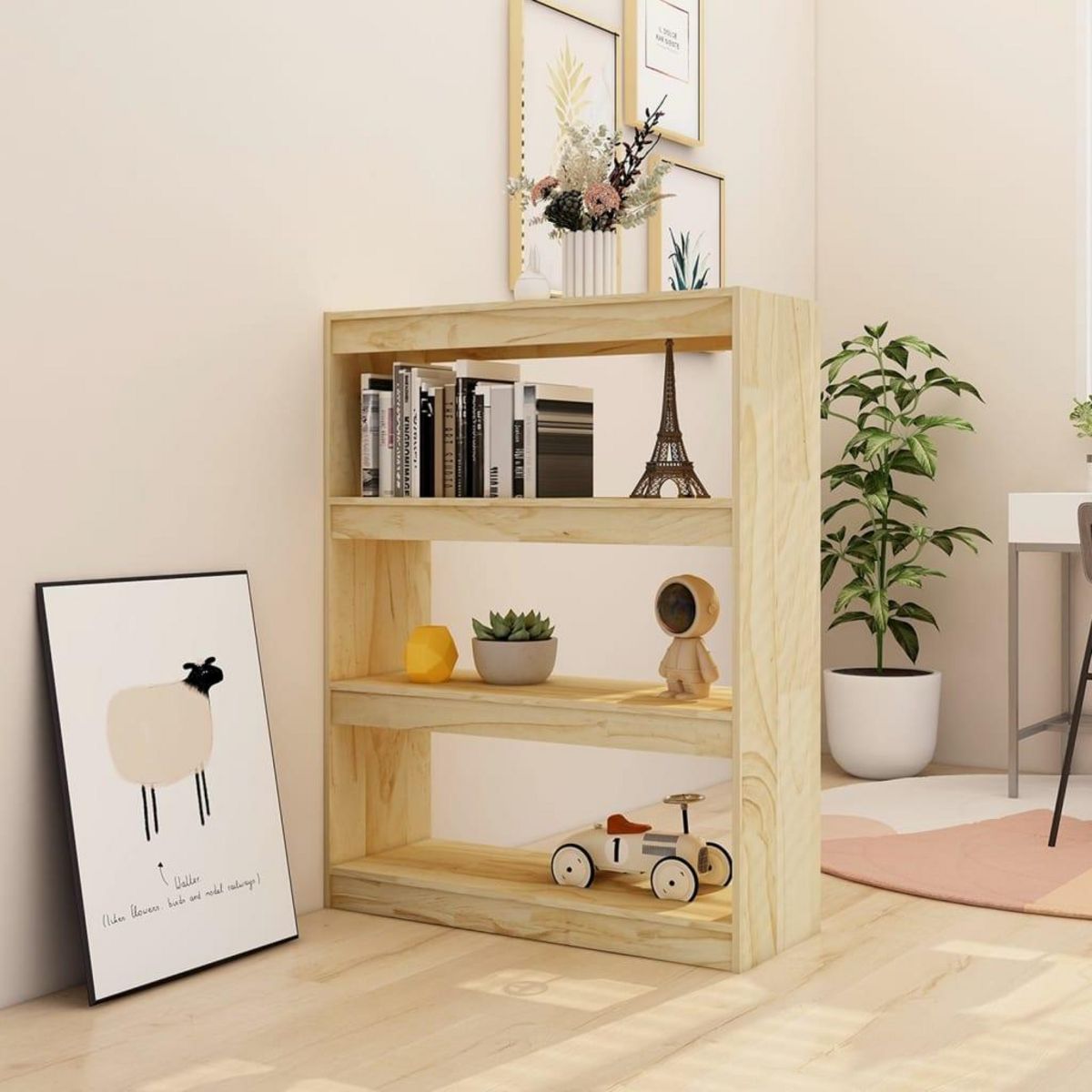 VIDAXL Bibliotheque/Separateur de piece 100x30x103 cm pin massif