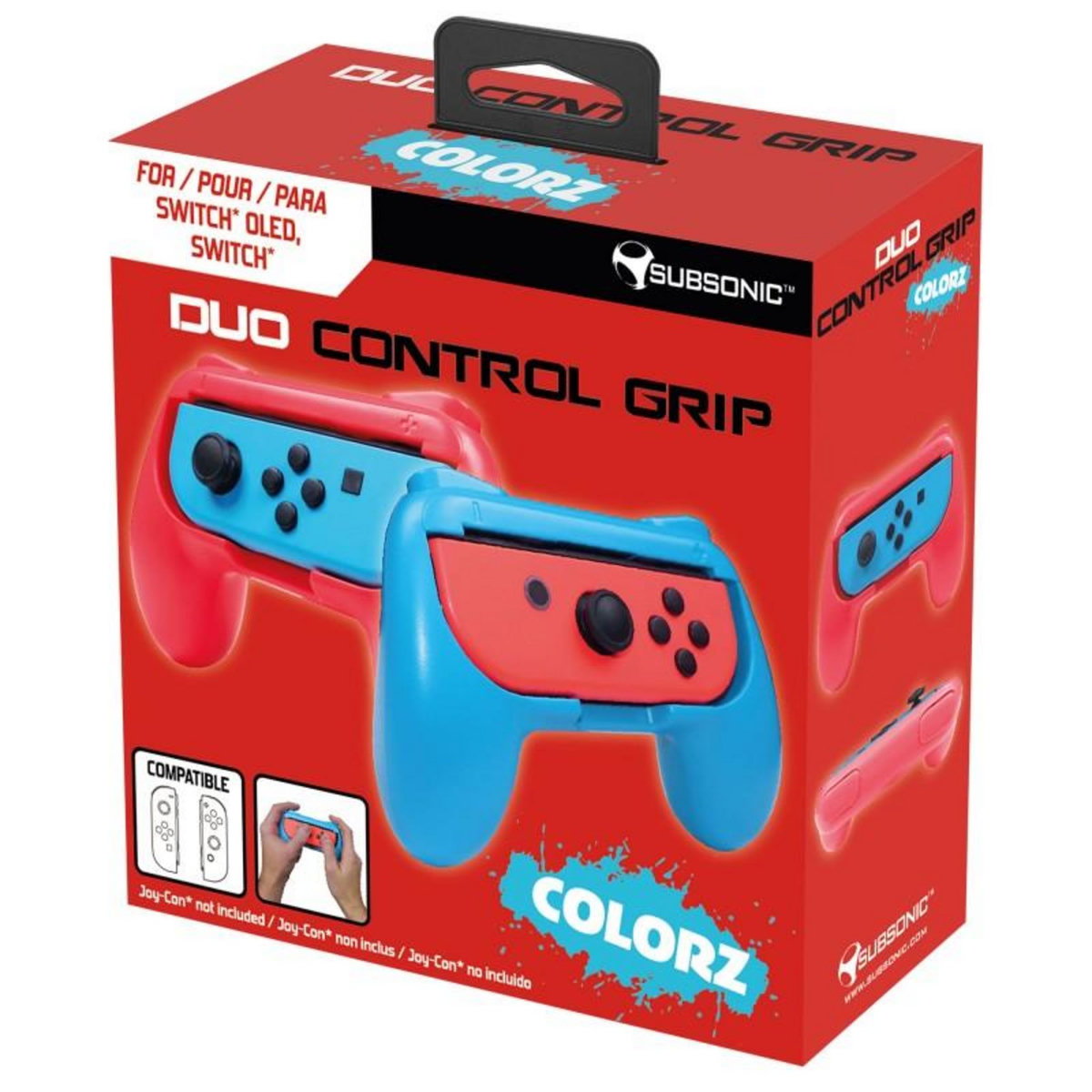 Subsonic 2 grips manette pour Joy Cons Bleu et Rouge