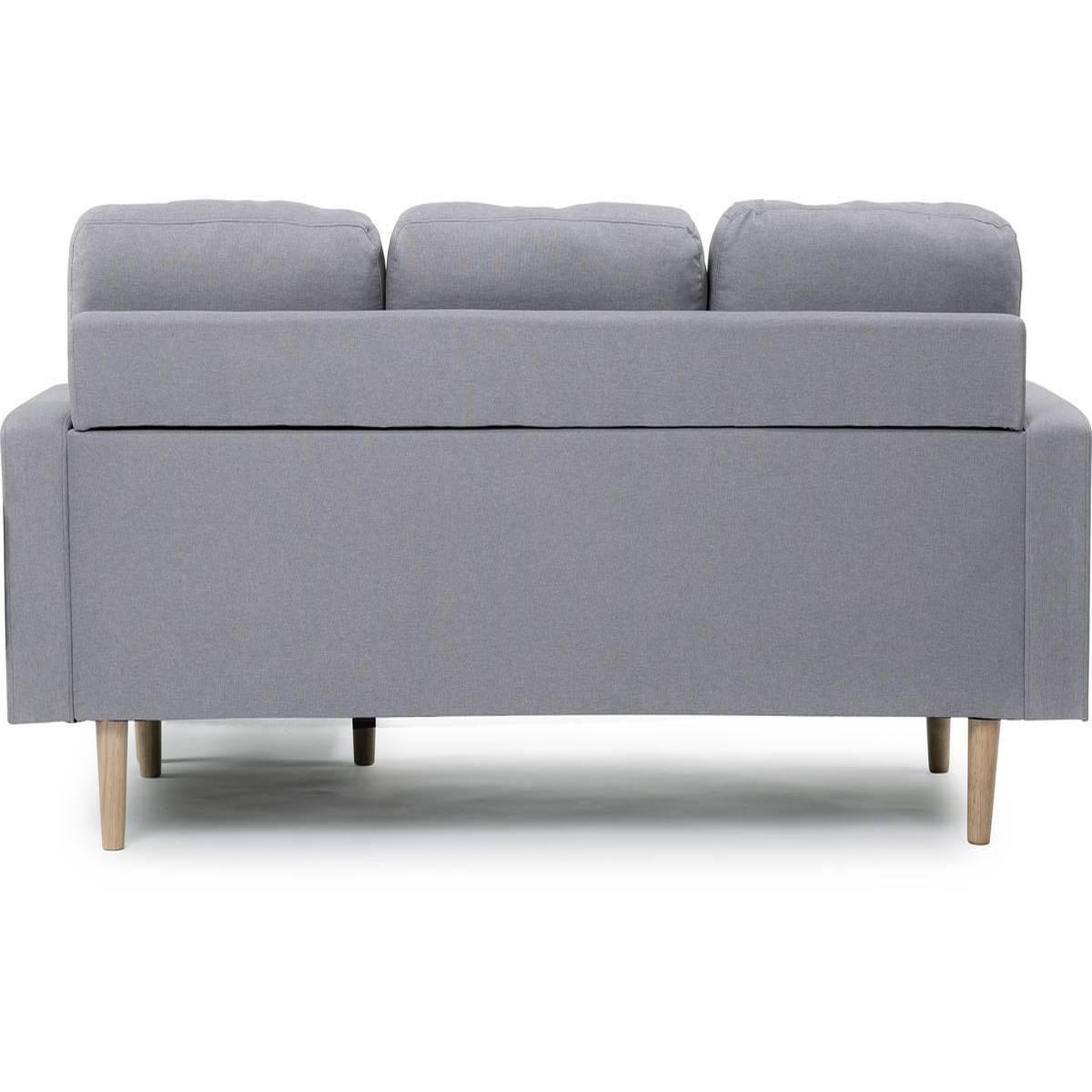 Voir la diapositive 4 : Habitat et Jardin Canapé d'angle réversible en tissu  gabby  -  3 places - gris clair