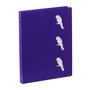 Viquel Classeur A4 souple  - Dos 25mm - 4 anneaux - Glamour - Violet perroquets pailletés