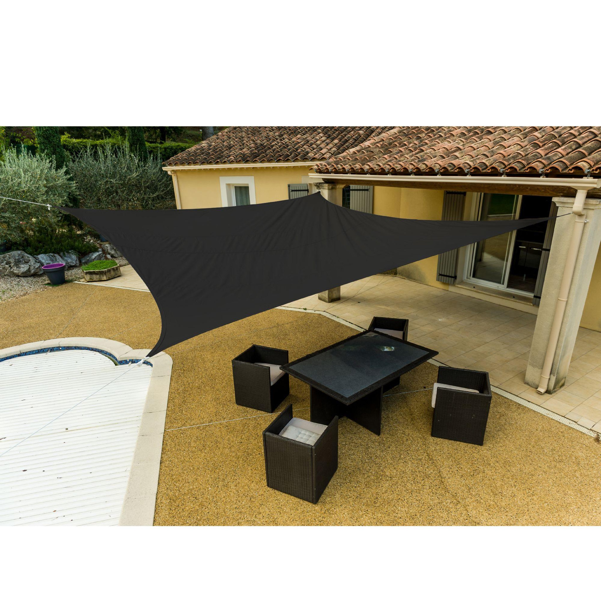 Voir la diapositive 1 : WERKAPRO Voile d'ombrage rectangulaire 3x4m grise