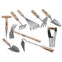 Voir la diapositive 1 : VITO Garden Kit 9 outils de jardin Manche bois Hêtre Inox et Fer forgés à la main  VITO