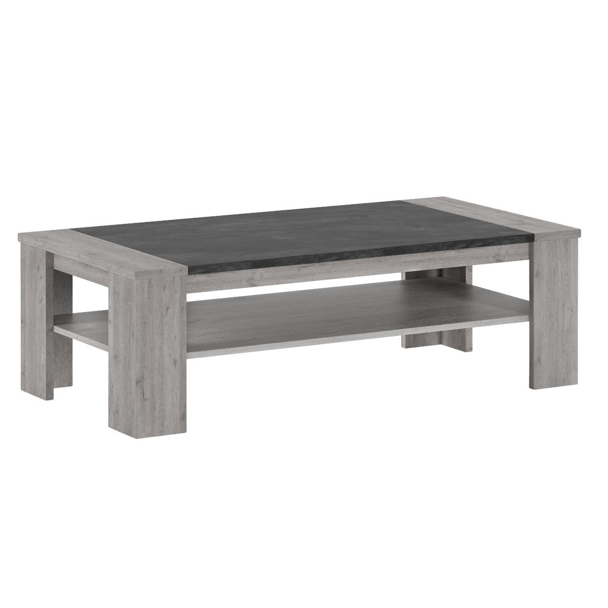 JLC KREATION Table basse moderne rectangle grise maya