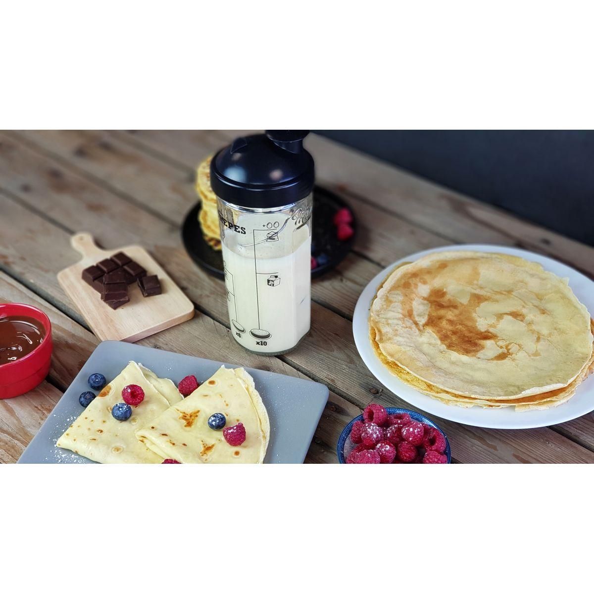 COOKUT Shaker à crepes avec spatule et livre