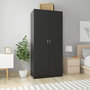 Voir la diapositive 1 : VIDAXL Garde-robe Noir 90x52x200 cm Bois d'ingenierie