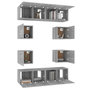 Voir la diapositive 4 : VIDAXL Ensemble de meubles TV 8 pcs Sonoma gris Bois d'ingenierie