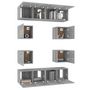 Voir la diapositive 4 : VIDAXL Ensemble de meubles TV 8 pcs Sonoma gris Bois d'ingenierie