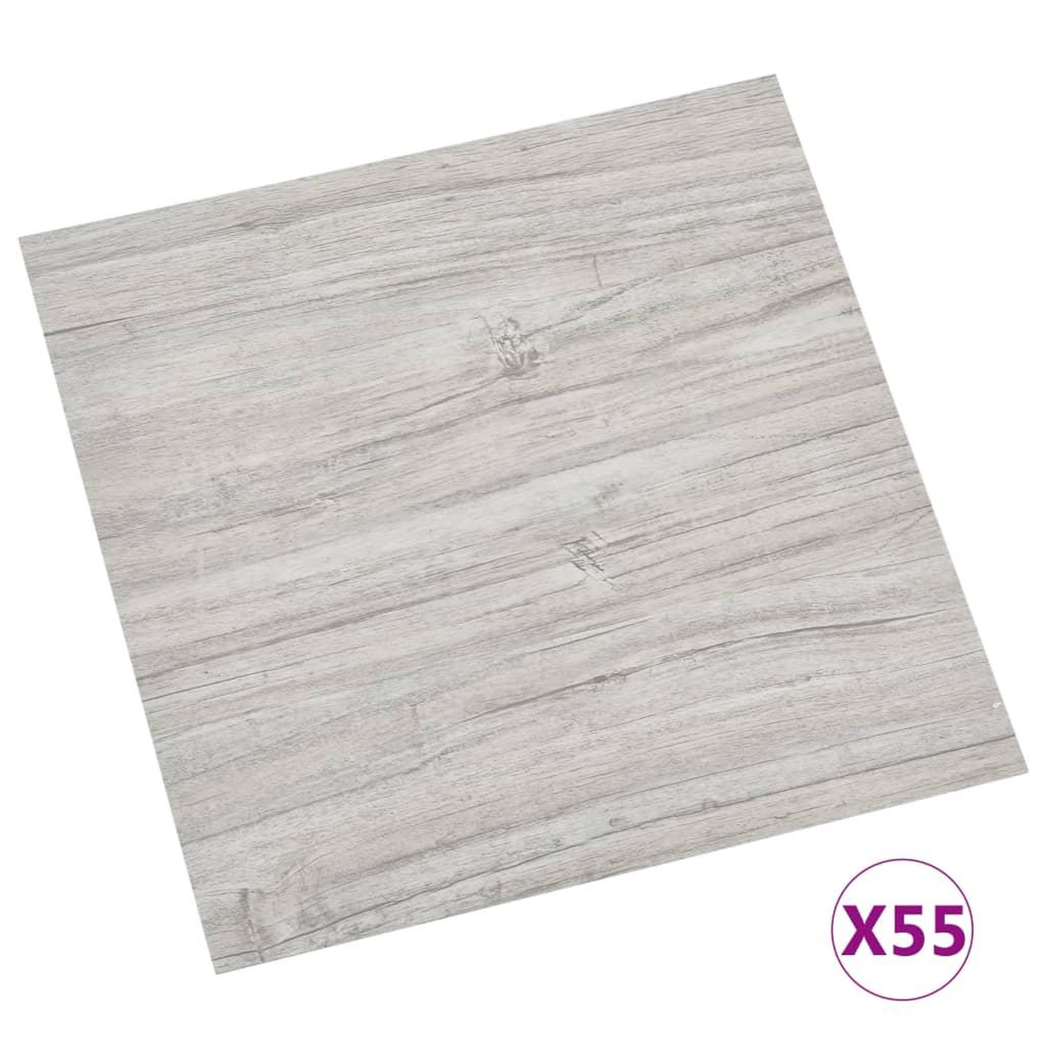 Voir la diapositive 2 : VIDAXL Dalles de plancher autoadhesives 55 pcs PVC 5,11 m^2 gris clair