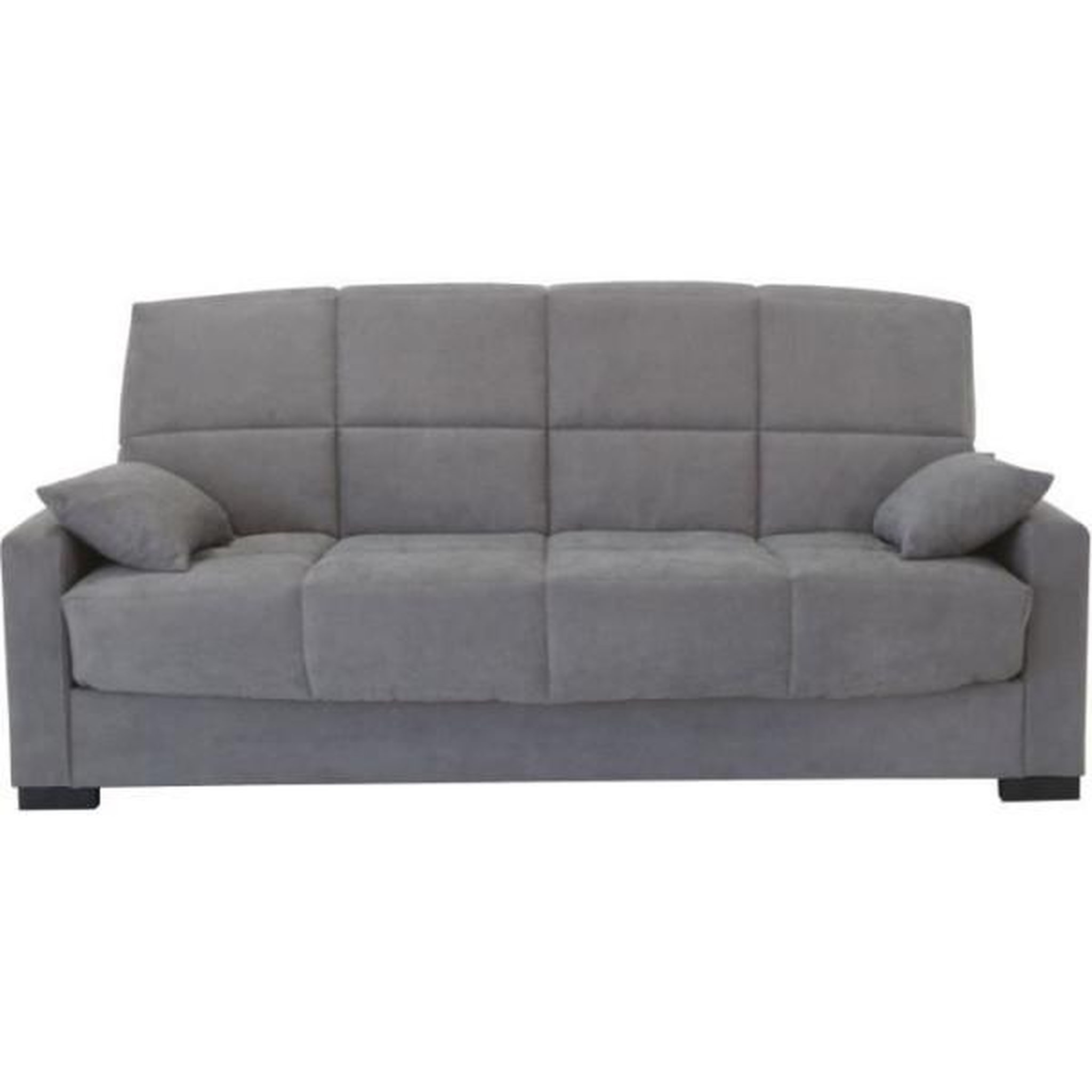 MARKET24 Canapé clic clac 3 places - Gris clair - Matelas 14 cm - 130 x 190 cm - MEGAN