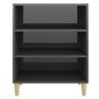 Voir la diapositive 4 : VIDAXL Buffet gris brillant 57x35x70 cm bois d'ingenierie