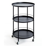 Paris Prix Desserte de Cuisine Design  Baro  75cm Noir