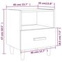 Voir la diapositive 6 : VIDAXL Tables de chevet 2 pcs blanc brillant 40x35x47 cm