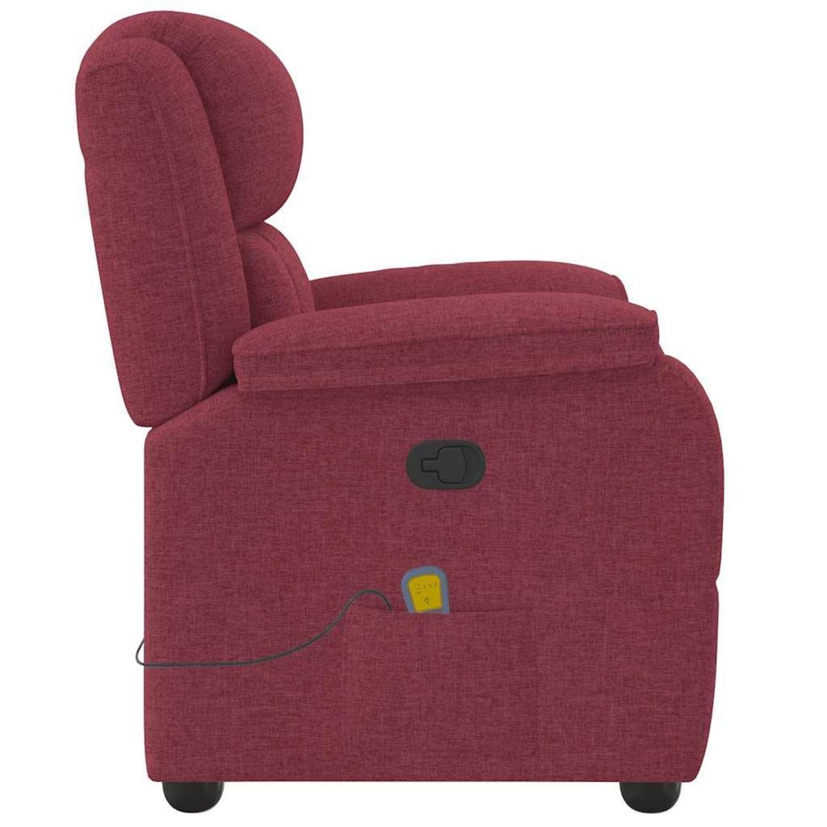 VIDAXL Fauteuil de massage inclinable Rouge bordeaux Tissu