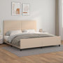 Voir la diapositive 1 : VIDAXL Cadre de lit sans matelas cappuccino 200x200 cm similicuir