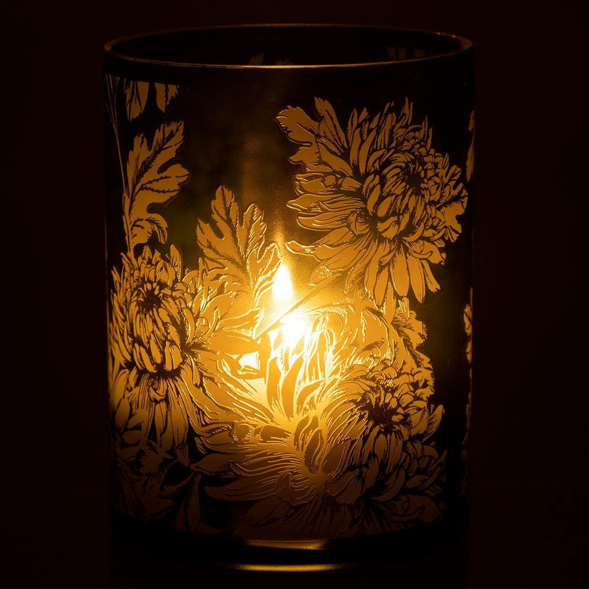 Voir la diapositive 3 : J-LINE Photophore Design en Verre  Flora  24cm Vert