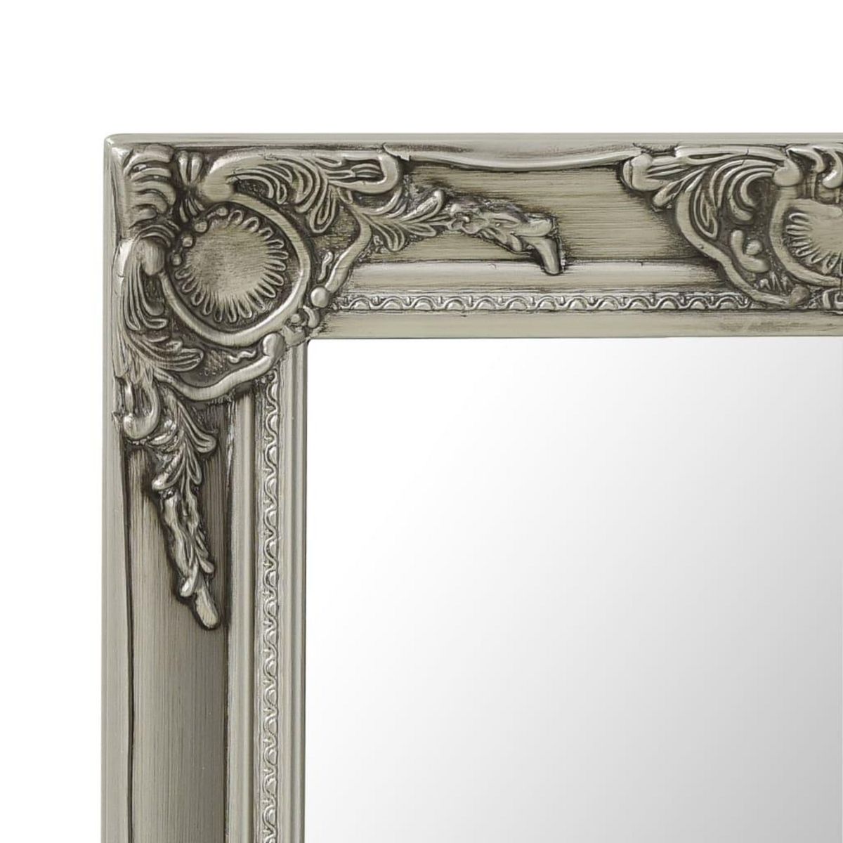 VIDAXL Miroir mural style baroque 50x80 cm Argente