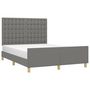 Voir la diapositive 3 : VIDAXL Cadre de lit sans matelas gris fonce 140x200 cm tissu