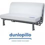 Voir la diapositive 4 : DUNLOPILLO Banquette BZ Dunlopillo - Tissu Gris - 140 x 190 cm - Matelas 12cm - 2 coussins noir